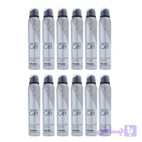 اسپری خوشبوکننده بدن مردانه سلکشن سیتی مدل allure homme sport حجم 200 میلی لیتر مجموعه ۱۲ عددی
