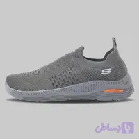 کفش راحتی پیاده روی جورابی اسکیچرز طوسی
