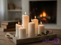شمع دکوری استوانه شیاردار