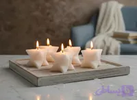 شمع دکوری مکعب چند وجهی