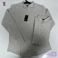 پیراهن مردانه اسپرت نخی طوسی (کد YSEGX)