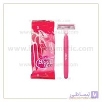 تیغ اصلاح دو لبه بانوان  5 عددی ژیلت BLUE2 PLUS