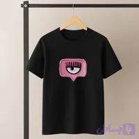 تیشرت طرح کیارا فرانی چشم صورتی Chiara Ferragni
