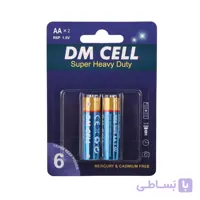باتری نیم قلمی DM CELL کارت 2 عددی
