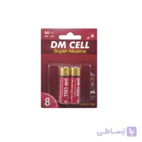 باتری نیم قلمی سوپر آلکالاین DM CELL کارت 2 عددی