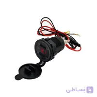 شارژر پنلی خودرو دارای نمایشگر ولتاژ و دو خروجی 2.1 آمپر