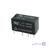 رله 12 ولت دو کنتاکت مخابراتی برند TIANBO HJR1-2C L-12V