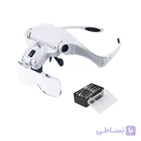 ذره بین عینکی دارای ال ای دی و 5 لنز متفاوت مدل 9892