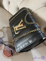 کیف ال وی زنجیری دوشی دستی مشکی ترند دخترانه زنانه مجلسی اسپرت
