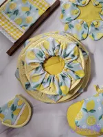 سرویس آشپزخانه پارچه ای۱۵تکه 🍋مدل لیمو🍋
