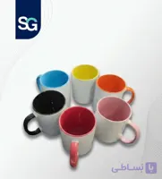 لیوان سرامیکی oz11 دسته قلبی رنگی