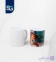 لیوان سرامیکی oz11 دسته توپی سفید