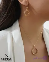 نیم ست توری تراش دایره ژوپینگ مشابه نمونه طلا ضد حساسیت