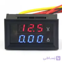 ماژول ولت متر آمپرمتر دیجیتال 100ولت 10 آمپر مدل 10A (2 رنگ-قرمز آبی) 100V/10A