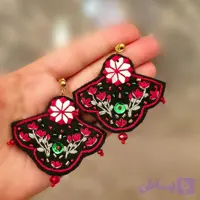 گوشواره گلدوزی نقش دلبر
