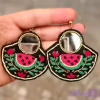 گوشواره گلدوزی هندونک