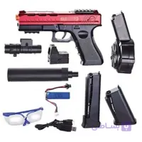 خرید تفنگ اسباب‌بازی شارژی GLOCK 817 با لیزر و سه خشاب