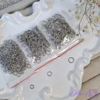 حلقه اتصال نقره ای رنگ معمولی(ثابت نیستن)(فروش بصورت بسته های ۱۰ گرمی)