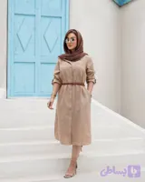پیراهن بلند جلو دکمه