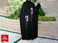 مانتو عبایی جواهر دوزی دو پروانه جلوی مانتو