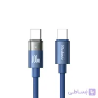 کابل شارژ Type-C به Type-C مک دودو مدل CA-5586Mcdodo CA-5586 Transparent Series USB-C to USB-C 100W Fast Charging Data Cable