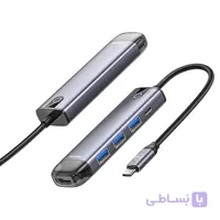 تبدیل هاب 5 پورت Type-c مک دودو مدل HU-7750مکدودوMcdodo HU-7750 5-in-1 USB-C Hub Features and Specifications