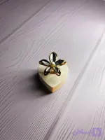 انگشتر طلایی نقره ای گل