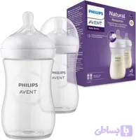 شیشه شیر فیلیپس اونت مدل SCY903/02 Natural Response ظرفیت 260 میلی‌لیتر – بسته دو عددی