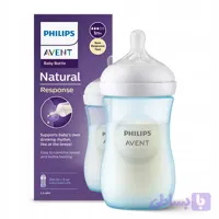 شیشه شیر نچرال فیلیپس اونت مدل SCY903/21 Natural Response ظرفیت 260 میلی‌لیتر – رنگ آبی