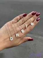 گردنبند نقره پلاک حروف