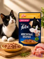پوچ فلیکس گربه با طعم بوقلمون 75g