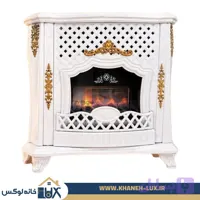 بخاری گازی طرح شومینه ای 37 هزار طرح حصیری – سفید