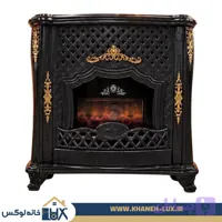 بخاری گازی طرح شومینه ای 24 هزار طرح حصیری – مشکی