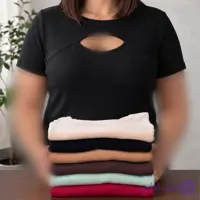 تیشرت قواره دار سینه اشکی ( پک 6 عددی )