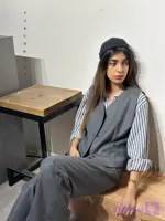ست ژیله و شلوار زنانه توسی فاستونی کد 077