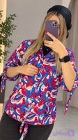 شومیز گره ای زنانه جنس الیزه