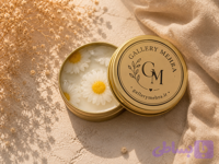 شمع عطری بابونه ظرف دار سایز بزرگ