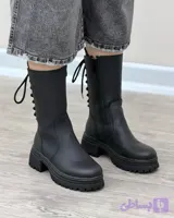 بوت دخترانه چرم مدل پشت بند