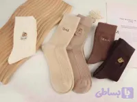 جوراب ساقدار کبریتی گلدوزی تدی