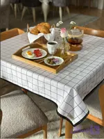 رومیزی چهارخانه مدرن طرح ایکیا (IKEA)