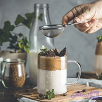 لیوان چایی خوری پیرکس ساده و دسته رنگی (دست ۶عددی)