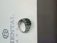 انگشتر نقره مردانه اسپورت با نگین سرخ