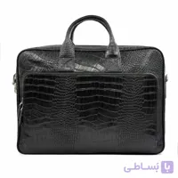 کیف اداری تمام چرم گاوی چاپ کروکودیلی مدل گارد دارای ضربه گیر