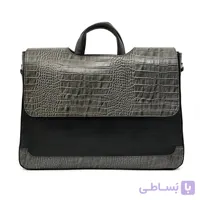 کیف اداری مدل ALP تمام چرم گاوی رنگ‌بندی، زیپ فلزی