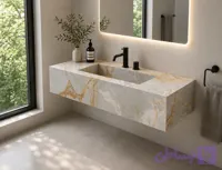 روشویی سرامیکی دیواری CERAMADE سایز ۱۰۰ سانتی‌متر