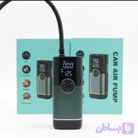 پمپ باد شارژی چندکاره 7 کاره خودرو و دوچرخه | کمپرسور باد دیجیتال، چراغ قوه، پاوربانک