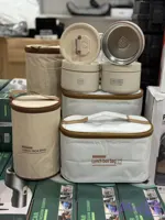 ست ظرف غذای چندطبقه Bento Box استیل ضدزنگ با کیف عایق و قاشق چنگال