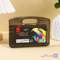 ماژیک ۱۲رنگ اکرولیک دسته دار