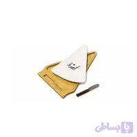 کره خوری سرامیکی طرح پیتزا ۳ تکه با استند چوبی