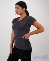 تیشرت زنانه نایک (Nike) مدل یقه هفت با پارچه لاکرا اعلا و تن‌خور فوق‌العاده